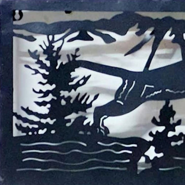 Tiger chasing Deer Laser perfection metal wall design